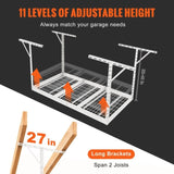 Overhead Adjustable Garage Storage Rack 36x72in Ceiling Rack 550lbs White V952-CKTHBCWJZBS36XGFYV0