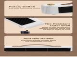 Portable Desktop Space Heater, Fast Heating PTC Ceramic Heater With Dual Heat Modes 450W/800W, V1221-XM-LB2558-GM100