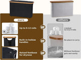Toilet Paper Storage Basket with Lid, Holds 9-12 Rollsblack V1188-MS-525-004