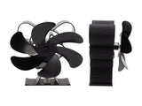 6 Blade Heat Powered Stove Fan for Wood Fireplace Chimney Fireplace Fan Increases Warm Air Silent V1294-YM0706-3114230098311