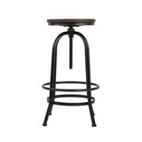 Artiss 2x Bar Stools Adjustable Wood Chairs BA-TW-V17-T14134-BKX2