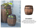 Traditional Wood Wine Barrel Ornament V1192-AZ-W-28479