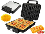 Waffle Makers & Irons, 1500W Waffle Machine with Doublesided Heating, Coating, Temperature Control, V1107-CS-OIBTKD18