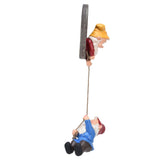 Garden Tree Gnome Statue Resin Colorfast Tree Climbing Elf Sculpture for Yard Outdoor V1294-YM0718-3111210479111