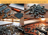 60-drawer Parts Storage Cabinet for Sorting Screws, Bolts, Organizer Box V1186-PSB005