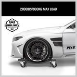 2-Piece Wheel Dolly Car Positioning Jack 450kg Vehicle Mover Transporter Trolley V465-1607005