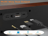 Retro Wood Grain Wireless Bluetooth Speaker Soundbar Deep Bass USB/TF/AUX Inputs V462-MD-182-01
