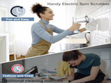Electric Spin Scrubber, Bathroom Shower Electric Scrubber for Cleaning Tub/Tile/Floor/Sink/Window, V1192-AZ-W-0477