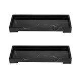 2X Vanity Tray Black Bathroom Vanity Countertops Toilet Tank Storage Tray,Home Marble Stone Vanity V1366-AZ2-W-15778