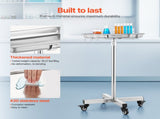 Mayo Stand, Stainless Steel Mayo Tray, Load Capacity up to 35 lbs, Adjustable Height 25.2"-39.8", V952-SYSTCECKFS411UNA4V0