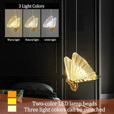 BAMDECOR LED Modern Bedroom Bedside Creative Butterfly Hanging Chandelier Light Fixtures for Stairs V255-BAM-A005-12HL