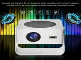 Mini Projector with WiFi and Bluetooth, Upgraded 1080P Smart Portable Projector with 180&deg Rotation, V1369-AZ3-W-16022