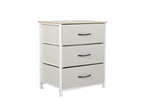 Levede Chest of 3 Drawers Bedside Table Beige CH1051-CR