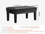 Piano Bench, Keyboard Piano Chair with 19.3"-22.8" Adjustable Height, Padded Cushion, Storage V952-DCWXGQZDSMKDIXZ9TV0