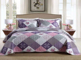 Quaint Quilted bedspread and pillowcovers set Perfect for a Cozy Retreat - Queen size V745-MAC090276Q13U