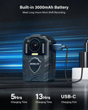 1080P Body Camera with 13-Hour Recording 64GB Black V728-LP1005006698713135