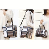 Women'S Bag Set Six Piece Bag Set Checkered Bag Large Capacity Bag Korean Style - Green - Size V1347-127-40368-GRN-30-27-13