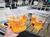 Clear Double-Layer Handled Drinking Mug Novelty Large Capacity Beverage Cup For Gathering Indoor V1369-AZ3-W-14759