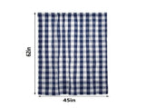1*Curtain Blue and White Check Ups Farmhouse Thermal Insulated Window Adjustable Balloon V1366-AZ2-W-20656