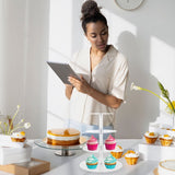 Acrylic Tiered Cupcake Stand and Cake Display for Engagement Parties, Tea Gatherings, and Special V1370-AZ4-20994