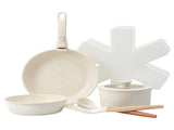 Toque 9-Piece Non Stick Cookware Set Kitchen Fry Pan KT1030-WH-AU