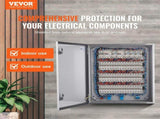 Steel Electrical Box, 60x50x20 cm, 304 Stainless Steel Electrical Enclosure Box, Wall-Mounted V952-BXGDQX24X20XC3Z3EV0