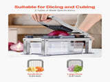 Vegetable Chopper Mandoline Slicer, All-in-1 Food Veggie Cutter with 8 Stainless Steel Blades, V952-JSSWQSJQDQSQRENNV002V0