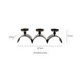 Elementals Three Arch Pillar Candle Holder 48cm V637-19700CDL