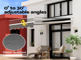 Instahut Retractable Folding Arm Awning Manual Sunshade 2Mx1.5M Grey AWN-B-ARM-20X15-GREY
