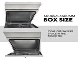 600mm Pair of Under Tray Undertray Tool Box Aluminium Alloy Underbody Toolbox V379-UTAFLAT600