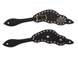 1Pair Spur Strap Leather Rhinestone Western Vintage Style Horse Riding Protective Equipment for V1294-YM3111220274811-0421