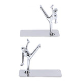 2Pcs Metal Book Ends Unique Men Design Simple Fashionable Decorative Bookends for Home Office Bar V1294-YM0523-3116220000511