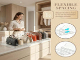 Adjustable Handbag Organizer with Removable Dividers, Clear Acrylic Purse Storage Rack for Closet V1237-ZY-924-364