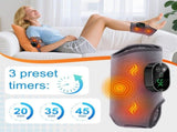 Foot Massager with Heat and Vibration Cordless Rechargeable Compression Wrap Grey V1188-MS-708-010