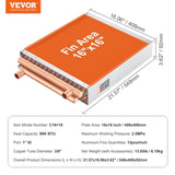 VEVOR 16"x 16" Heat Exchanger Water to Air 3-Row 3/8" Copper Ports 193 Fins V952-CPGSHRQ161606S869V0
