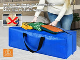 4 Pack Extra Large Moving Bags, Heavy Duty Blue Moving Tote Bags with Zippers & Carrying Handles, V1370-AZ4-16690