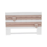 Plastic Wrap Storage Rack Cling Film Dispenser Cutter Paper Towel Holder Kitchen SuppliesKhaki V1294-YM0901-3118210131412
