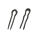 Carved Hair Forks for Buns for Women Two Prong Hair Stick for Long Hair U Shape Wood Hair Pin V1188-CYX-J02-1530