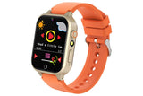Kids Smart Watch Touch Screen Elastic Strap Smartwatch With Video Camera Pedometer-Orange V1263-JX-7641-1