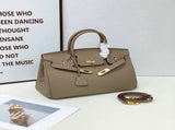 2025- Euro-american Elegant Crocodile Leather Handbag Bag - Birkin 25, ivory tint,palladium Hardware V1192-D82