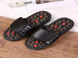 Men'S Slippers Acupressure Slippers Foot Massage Foot Pain Relief Open Toe - Black - Size 44 V1106-935-29326-BLK-44
