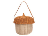 Kids Rattan Storage Basket Hand Woven Decorative Acorn Shaped Basket Bag for Boys Girls Photography V1294-YM0703-3115230034712