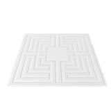 Ceiling Tiles 12-Pack 24 x 24 in PVC Easy Installation White Echo Pattern V952-THBZPVCB12J29DDRKV0
