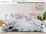 Bianca Coleraine White Floral Printed Bedspread Set Super King V442-BCA-BEDSPREAD-COLERAINE-WHITE-SK