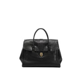 Size XL Black Elegant Women's Leather Briefcase Tote Vintage Style Large Capacity Commuter Handbag V888-ELOSUNG27560