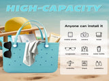 Waterproof Hexagon Mesh Beach Bag Large Capacity Travel Storage Tote for Swimwear Towel Sunglasses V1258-BAG-HS04-L-FLP