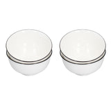 4PCS 6in Soup Bowl White Ceramic Noodle Bowl Eco Friendly Rice Bowl for Kitchen Restaurant V1294-YM0523-3118210320011