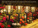 Solar Powered Hexagonal Tungsten Pathway Lights with Warm White Glow, Automatic On/Off, Weatherproof V1341-ZY-CN5E8CN6-4PCS