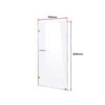 800 x 2100mm Frameless 10mm Safety Glass Shower Screen V63-829611