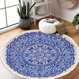 SOGA 2X 120cm Mandala Round Tapestry Indian Area Rug for Living Room Lounge, Anti-slip Doormat, Home CARPETXLS56X2